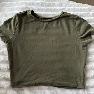 Wild Fable Khaki Green Crop Top